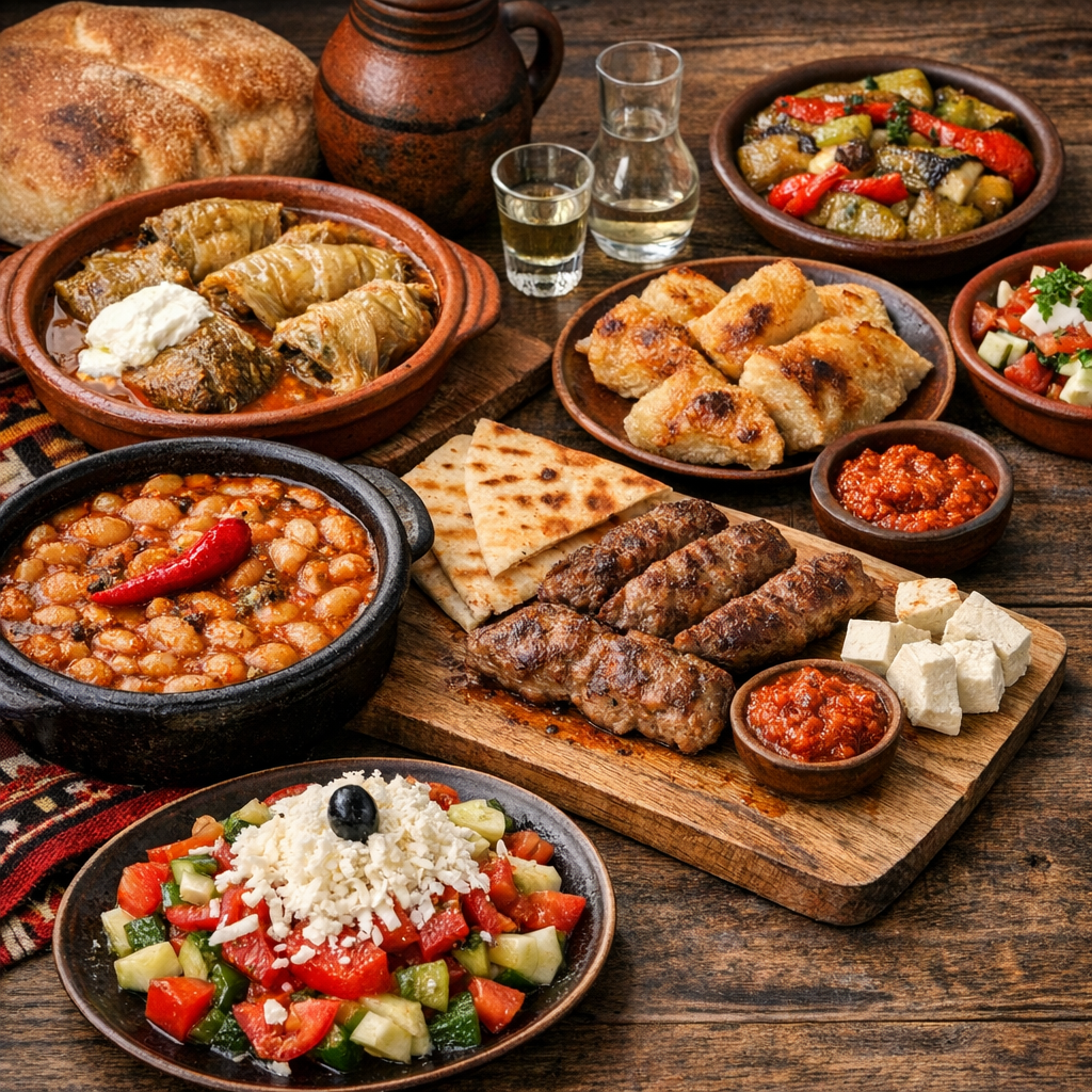 Ilustracija porodičnih aktivnosti u Makedoniji